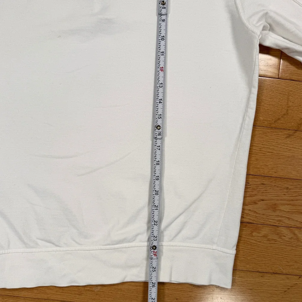 CP‎ Company Mens Medium White Quarter Zip Lens Sleeve Sweatshirt Made in Italy